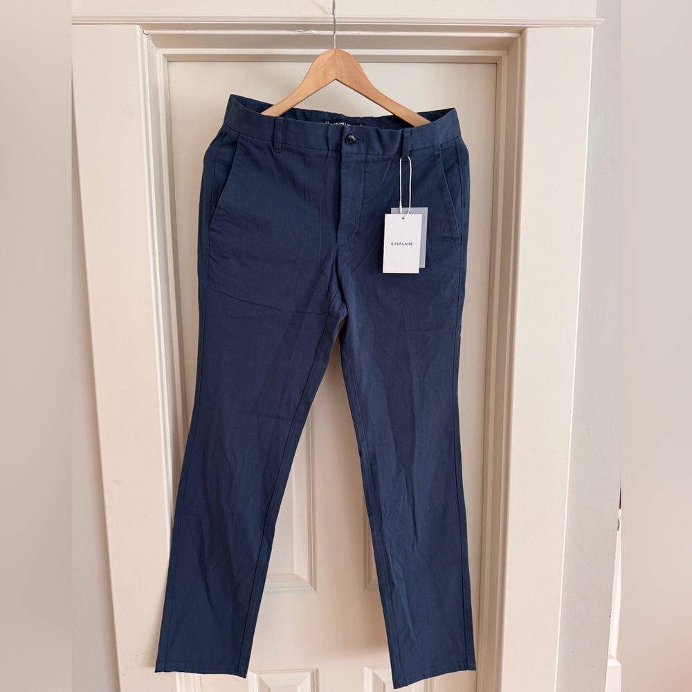 Everlane Uniform Slim Fit Pants Mens 30x32 Blue Performance NWT